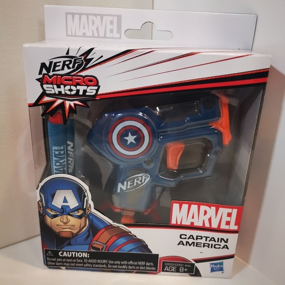 🩵3/$25🩵 Captain America Nerf Micro Shots - Picture 2 of 4